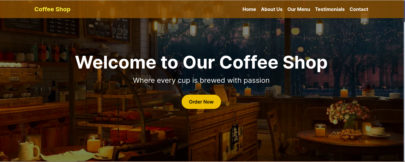 Coffee Shop Website